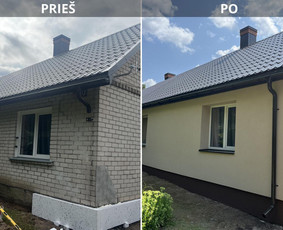 Fasadų šiltinimo ir apdailos darbai / Fasadų Šiltinimas / Darbų pavyzdys ID 3493604