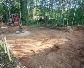 Pamatų įrengimas, indždinerinių tinklų montavimas, drono fot / EGIDA / Darbų pavyzdys ID 3499622