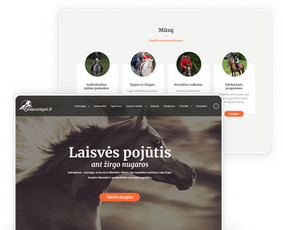 Internetinė svetainė žirgininkystės klubui „Laimos žirgai“. Pagrindinis šios internetinės svetainės tikslas skatinti lankytojus užsakyti siūlomas jodinėjimo pramogas.