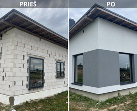 Fasadų šiltinimo ir apdailos darbai / Fasadų Šiltinimas / Darbų pavyzdys ID 3506794