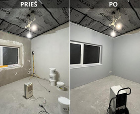 Vidaus apdailos darbai - Sienų glaistymas - 3 Sienų glaistymas - Vidaus apdailos darbai - 3