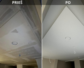 Vidaus apdailos darbai - Sienų glaistymas - 2 Sienų glaistymas - Vidaus apdailos darbai - 2