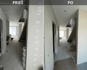 Vidaus apdailos darbai - Sienų glaistymas - 1 Sienų glaistymas - Vidaus apdailos darbai - 1