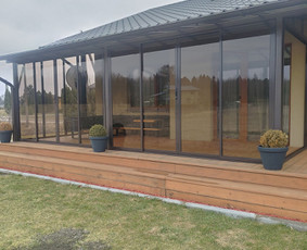 Terasų stiklinimas - Langų ir durų montavimas - 1