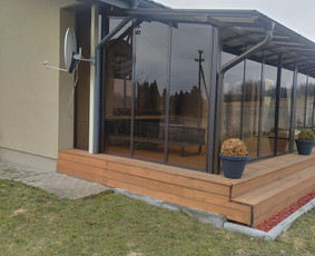 Terasų stiklinimas - Langų ir durų montavimas - 2