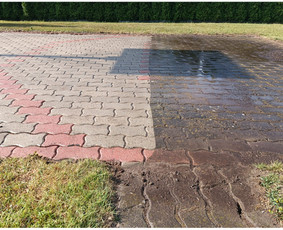 Paviršių plovimas aukšto slėgio srove - Trinkelių valymas - 1 Trinkelių valymas - Paviršių plovimas aukšto slėgio srove - 1