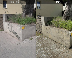 Spec. valymas: grafičių, fasado, sniego ir kt. / Profesionalus paviršių valymas. / Darbų pavyzdys ID 3520632