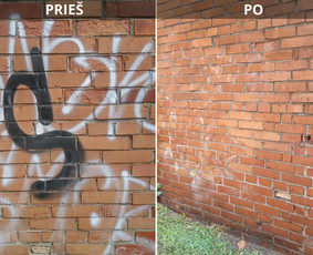 Spec. valymas: grafičių, fasado, sniego ir kt. / Profesionalus paviršių valymas. / Darbų pavyzdys ID 3521392