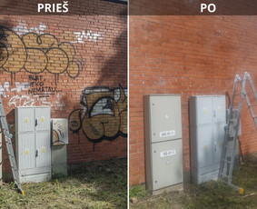 Spec. valymas: grafičių, fasado, sniego ir kt. / Profesionalus paviršių valymas. / Darbų pavyzdys ID 3521398