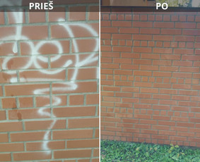Spec. valymas: grafičių, fasado, sniego ir kt. / Profesionalus paviršių valymas. / Darbų pavyzdys ID 3521544