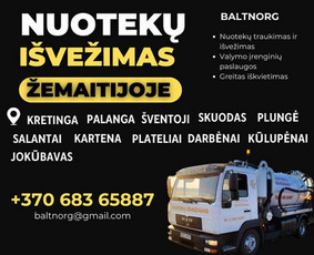 Nuotekų išvežimas, valymo įrenginių aptarnavimas. - Statybos, apdaila - 1 Statybos, apdaila - Nuotekų išvežimas, valymo įrenginių aptarnavimas. - 1