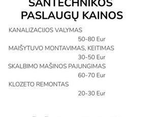 Kanalizacijos valymas/atkimšimas ir kiti santechnikos darbai / Santechnikas/Meistras į namus / Darbų pavyzdys ID 3525024