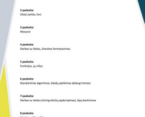 Programavimo kursai C++ - Programavimo kursai - 2 Programavimo kursai - Programavimo kursai C++ - 2