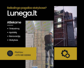 Grindjuosčių montavimas - Tinkavimo,glaistymo-dazymo, gipso darbai, fasado darbai - 1