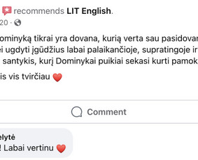 Anglų kalbos pamokos be streso ir praktiškai! / Dominyka Mieželytė / Darbų pavyzdys ID 3529557