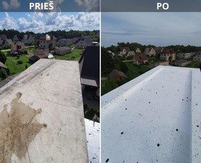Plokščių Stogų Dengimas Pvc, Epdm ir bitumine Danga / Tvirti stogai / Darbų pavyzdys ID 3535061