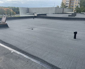 Plokščių stogų dengimas bitumine ir Pvc danga. / Sutapdinti stogai / Darbų pavyzdys ID 3536197