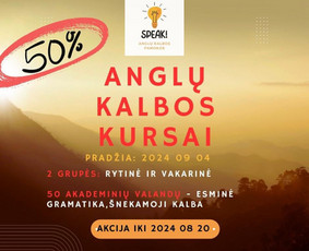 Speak - Anglų kalbos pamokos - Anglų kalbos kursai - 1 Anglų kalbos kursai - Speak - Anglų kalbos pamokos - 1