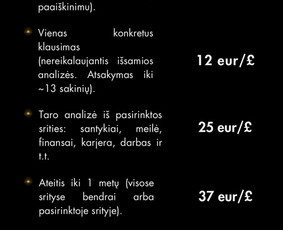 Taro + ekstrasensorika - Būrimai, būrėjai - 3 Būrimai, būrėjai - Taro + ekstrasensorika - 3