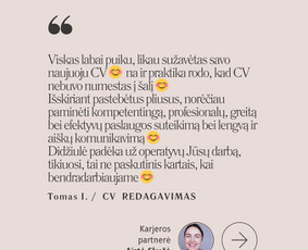 CV rašymas su konsultacija - Linkedin, Cv kūrimas, Darbo pokalbio simuliacija - 2