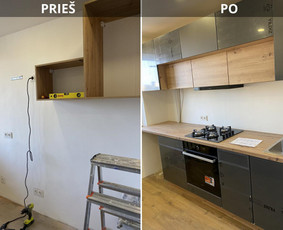 Virtuvių ir kitų korpusinių baldų surinkimas - Kaitlentės pajungimas - 1 Kaitlentės pajungimas - Virtuvių ir kitų korpusinių baldų surinkimas - 1