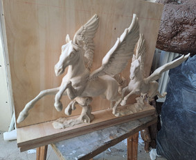 Skulptūros modelis, plastilinas.