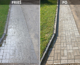 Trinkelių, grafiti valymas, fasado, stogo plovimas, dažymas. - Trinkelių valymas - 3 Trinkelių valymas - Trinkelių, grafiti valymas, fasado, stogo plovimas, dažymas. - 3