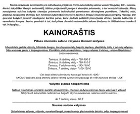 Cheminis baldų, autosalonų valymas / Valymo įrangos nuoma / AutoVinta / PanRenta / Darbų pavyzdys ID 3546941