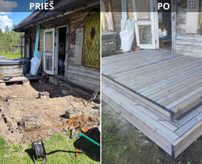 Karkasiniai statiniai, stoginės ir pavėsinės, terasos / Old Modern / Darbų pavyzdys ID 3549335