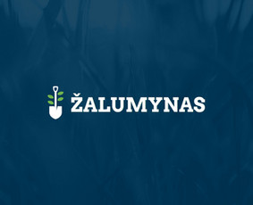 Žalumynas logotipas, sodinimo, apželdinimo darbai.