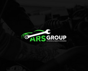 ARS GROUP logotipas, automobilių remonto sprendimai.