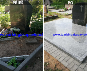 Kapų tvarkymas, dengimas plokštėmis, paminklai / TVARKINGA KAPAVIETĖ / Darbų pavyzdys ID 3550269