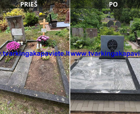 Kapų tvarkymas, dengimas plokštėmis, paminklai / TVARKINGA KAPAVIETĖ / Darbų pavyzdys ID 3550283