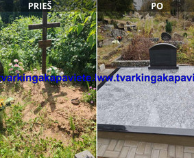 Kapų tvarkymas, dengimas plokštėmis, paminklai / TVARKINGA KAPAVIETĖ / Darbų pavyzdys ID 3550313