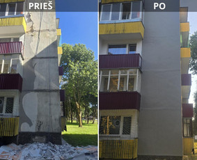 Aukštalipių darbai: siūlių remontas, dažymas, tinkavimas / Martynas Streckis / Darbų pavyzdys ID 3553237
