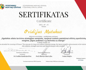 Asmeninis treneris Vilniuje – jėga, technika, mažos grupės / Ovidijus Matukas / Darbų pavyzdys ID 3555841