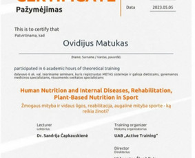 Asmeninis treneris Vilniuje – jėga, technika, mažos grupės / Ovidijus Matukas / Darbų pavyzdys ID 3555849