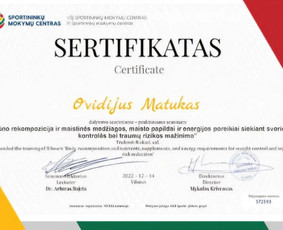 Asmeninis treneris Vilniuje – jėga, technika, mažos grupės / Ovidijus Matukas / Darbų pavyzdys ID 3555855