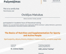 Asmeninis treneris Vilniuje – jėga, technika, mažos grupės / Ovidijus Matukas / Darbų pavyzdys ID 3555857