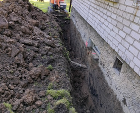 Žemės kasimas, lyginimas - Mini ekskavatorius nuoma, drenažo, lietaus nuotekų darbai - 2