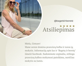 Prancūzų k. kursai grupėse ir individualiai / MB Bagetė ir beretė / Darbų pavyzdys ID 3566497
