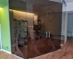 Berėmis ir įrėmintas, stiklo pertvaros, stiklo sprendimai / Art Glass / Darbų pavyzdys ID 3575545