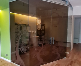 Berėmis ir įrėmintas, stiklo pertvaros, stiklo sprendimai / Art Glass / Darbų pavyzdys ID 3575543