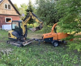 4t Mini ekskavatoriaus,bobcat.polių grežimas.griovimas / Spec. technikos nuoma Vilnius / Darbų pavyzdys ID 3579269
