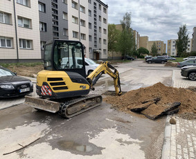 4t Mini ekskavatoriaus,bobcat.polių grežimas.griovimas / Spec. technikos nuoma Vilnius / Darbų pavyzdys ID 3579295