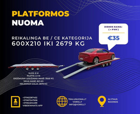 Platformos,traliuku ir priekabu nuoma Alytus ! / Platformu, traliuku ir priekabu nuoma / Darbų pavyzdys ID 3580261