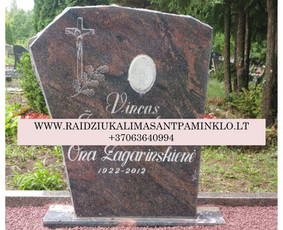 Raidžių kalimas ant paminklo kapinėse / Raidžių kalimas ant paminklo / Darbų pavyzdys ID 716705