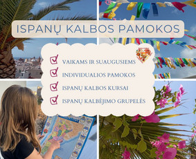 Ispanų kalbos pamokos individualiai ir grupėse - Papildomas ispanų kalbos mokymas - 1 Papildomas ispanų kalbos mokymas - Ispanų kalbos pamokos individualiai ir grupėse - 1