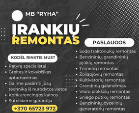 Sodo technikos remontas Kretingalėje - Sodo technikos remontas - 4 Sodo technikos remontas - Sodo technikos remontas Kretingalėje - 4