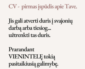 Profesionalus Cv rašymas su konsultacija - HR specialistas - 3 HR specialistas - Profesionalus Cv rašymas su konsultacija - 3